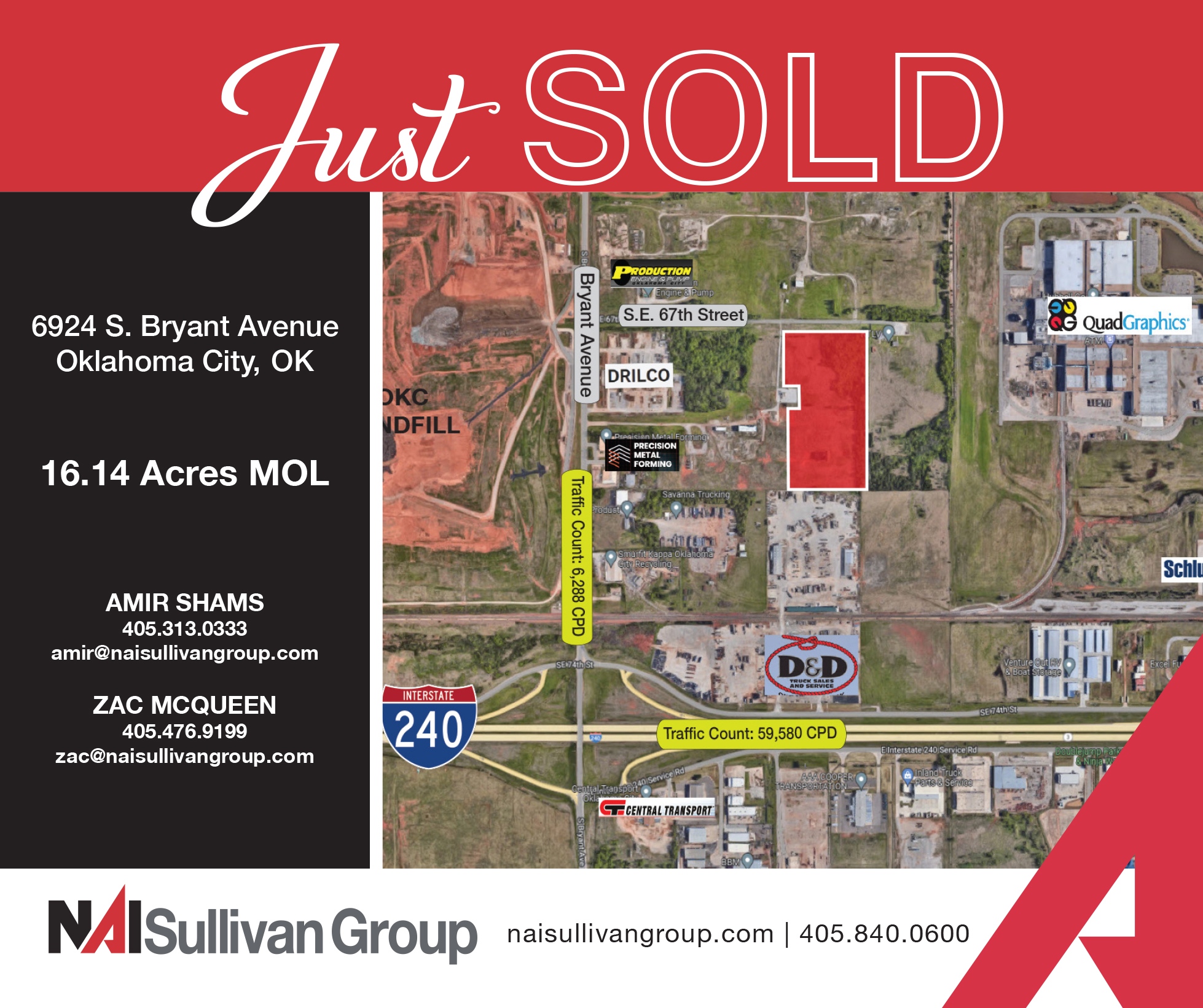 16.14 Acres Sold at 6924 South Bryant Avenue - NAI Sullivan